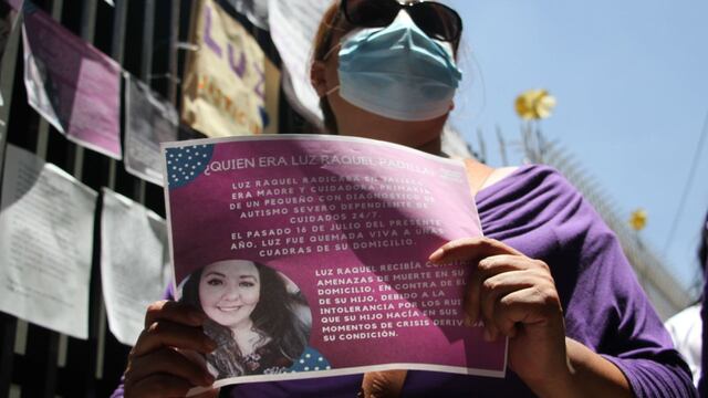 Protesta por el feminicidio de Luz Raquel Padilla