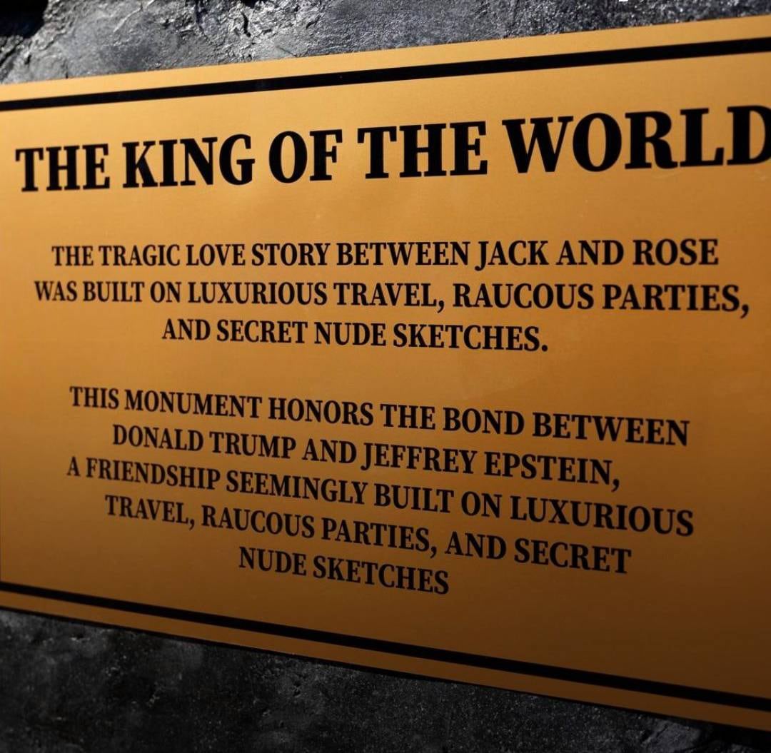 Estatua de Trump y Epstein en el Capitolio