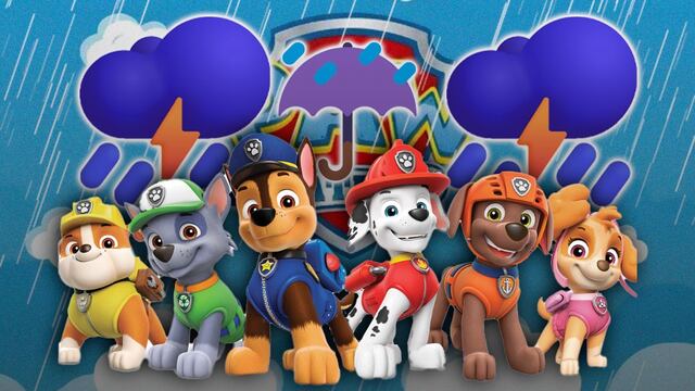 Paw Patrol en la lluvia