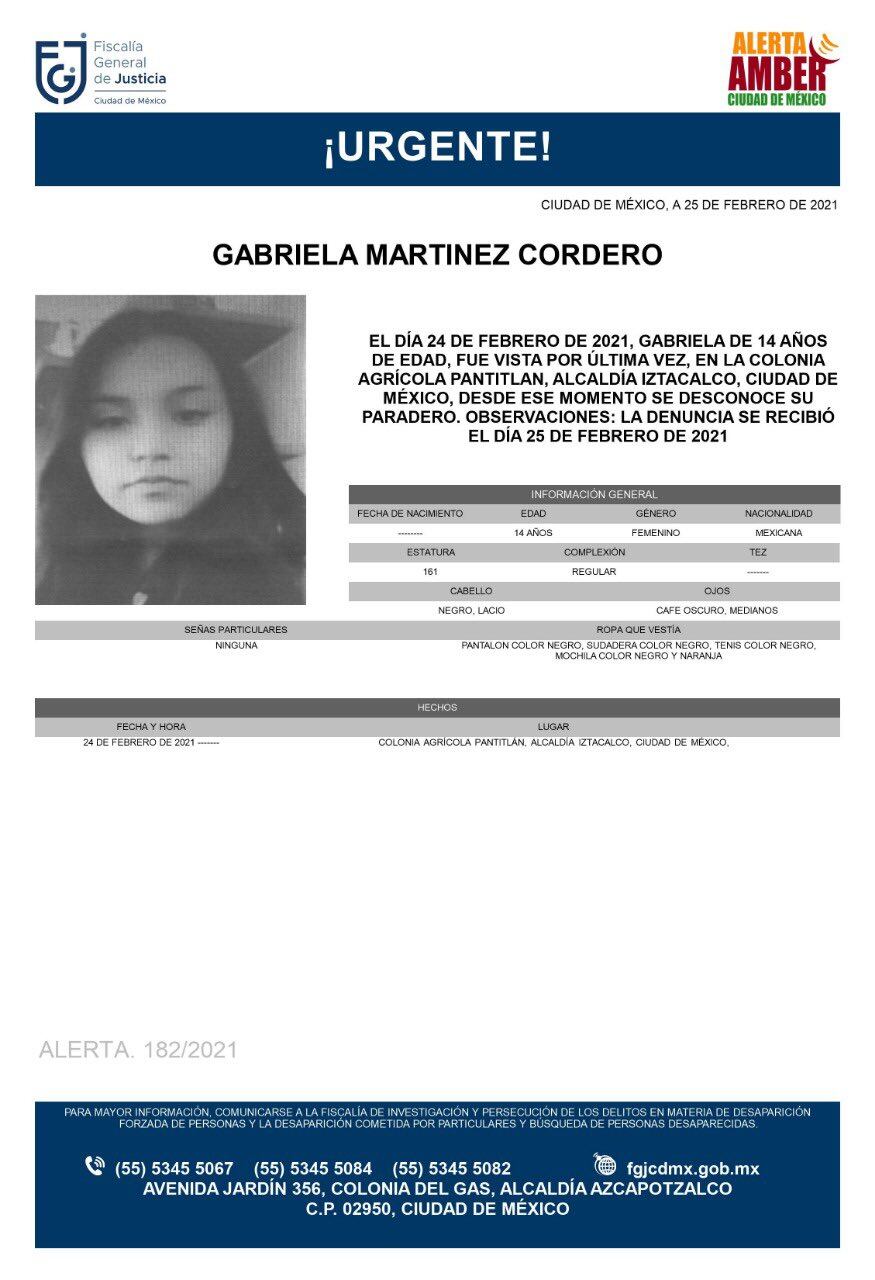 Ficha de búsqueda de Gabriela