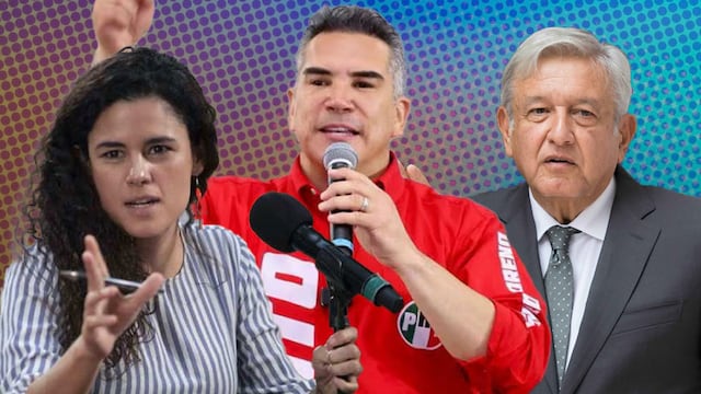 Luisa Alcalde, Alito Moreno y AMLO