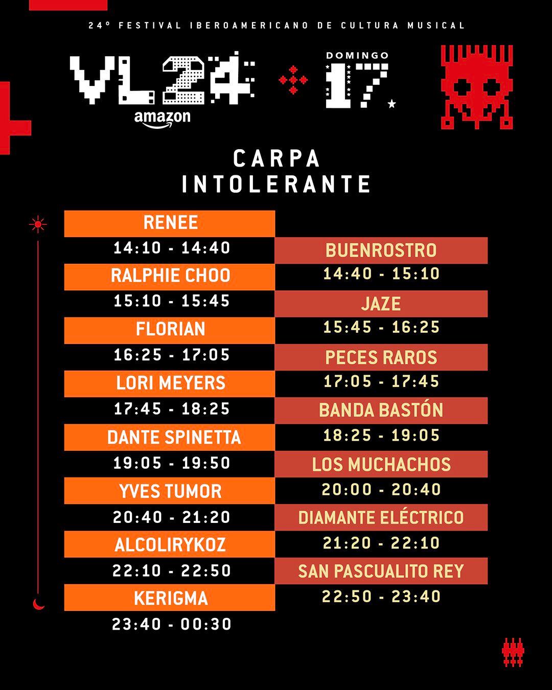 Vive Latino 2024: Artistas y horario para escenario Carpa Intolerante del 16 y 17 de marzo
