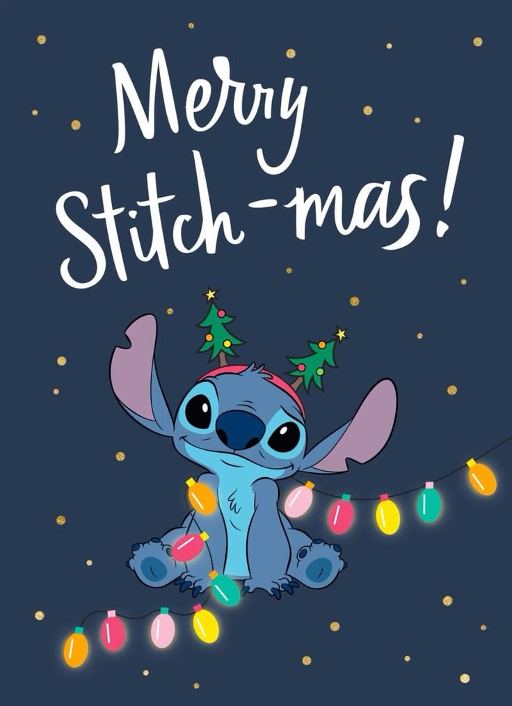 Tarjetas navideñas de Stitch