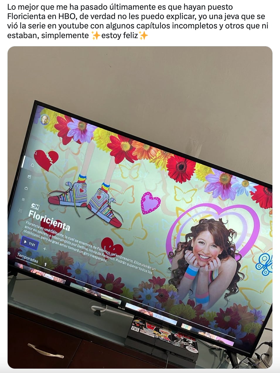 Meme de Floricienta en HBO Max