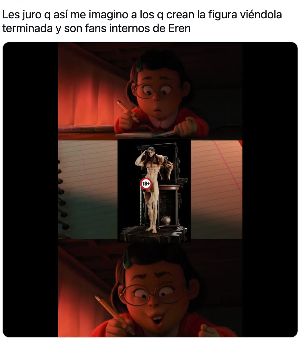 Memes figura de Eren desnundo