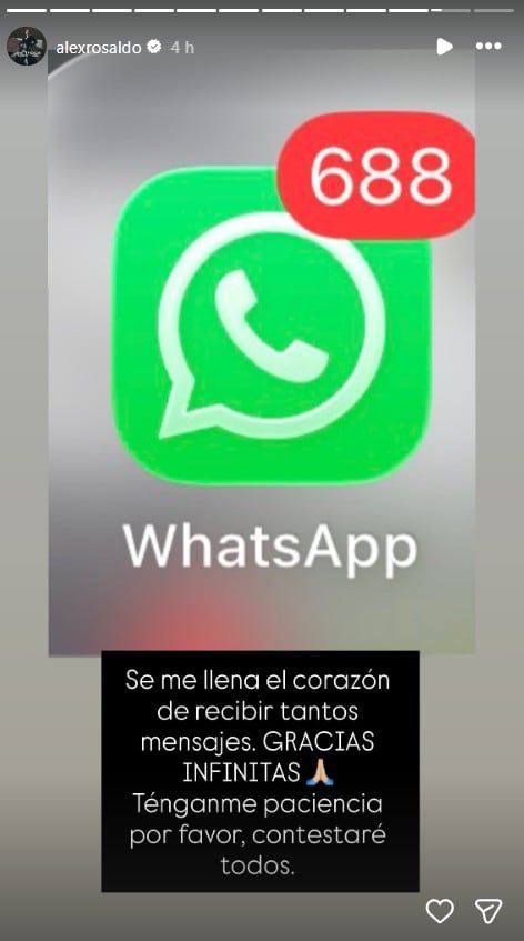 Alessandra Rosaldo despide a su padre tras su muerte