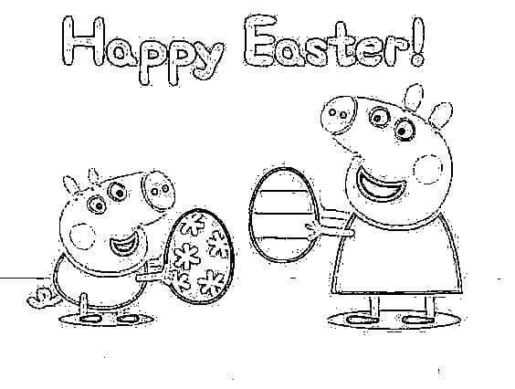 Dibujo de George Pig: Pascua