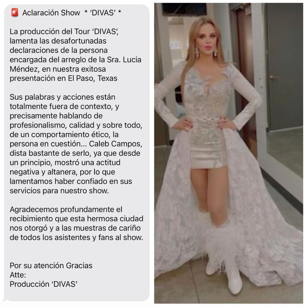 Comunicado de 'Divas'