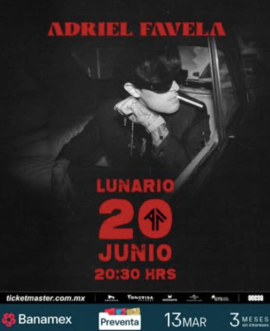 Adriel Favela en el Lunario del Auditorio Nacional