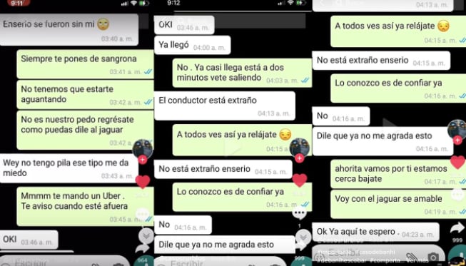 Supuesta conversación entre Debanhi Escobar y sus amigas