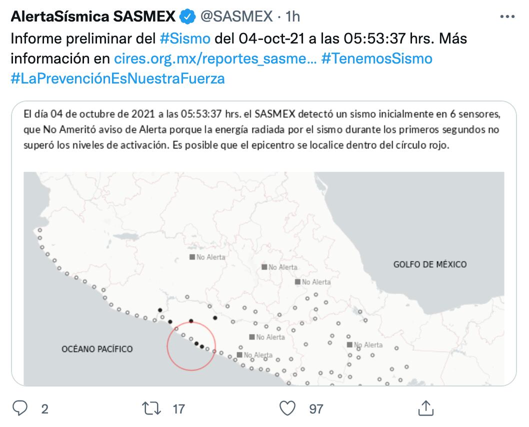 Alerta de sismo SASMEX