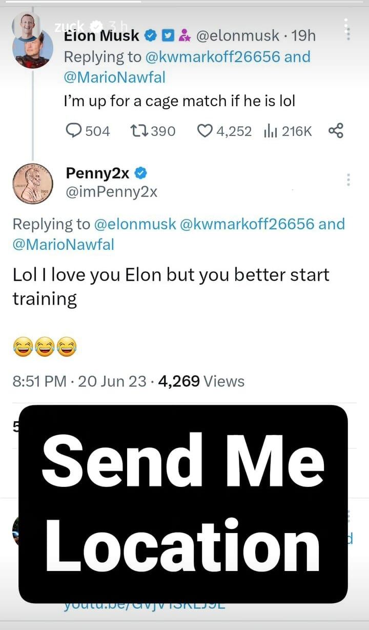Elon Musk y Mark Zuckerberg, ¿pelearán en jaula?