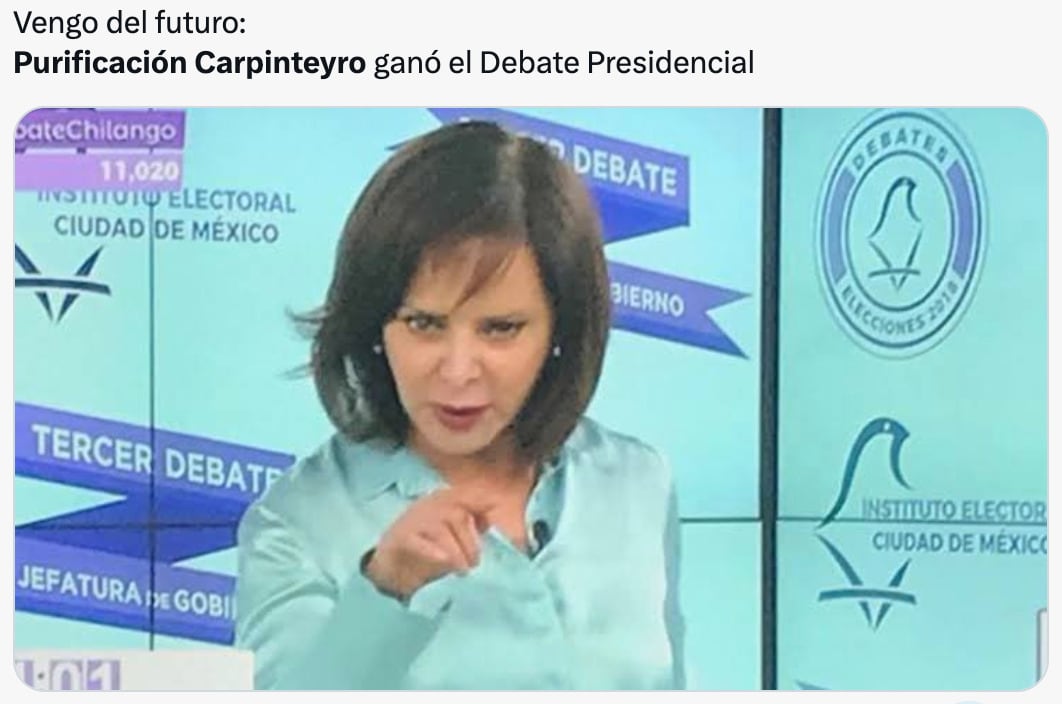 Los memes de Purificación Carpinteyro sobre Internet de las Cosas cuando confrontó a Claudia Sheinbaum