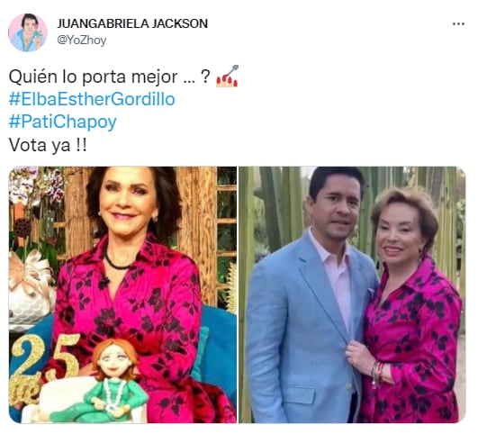Elba Esther Gordillo y Pati Chapoy con el mismo vestido.