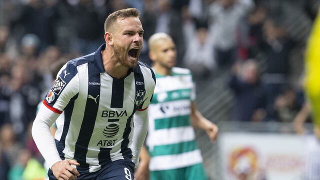 Jansen celebra un gol con Rayados