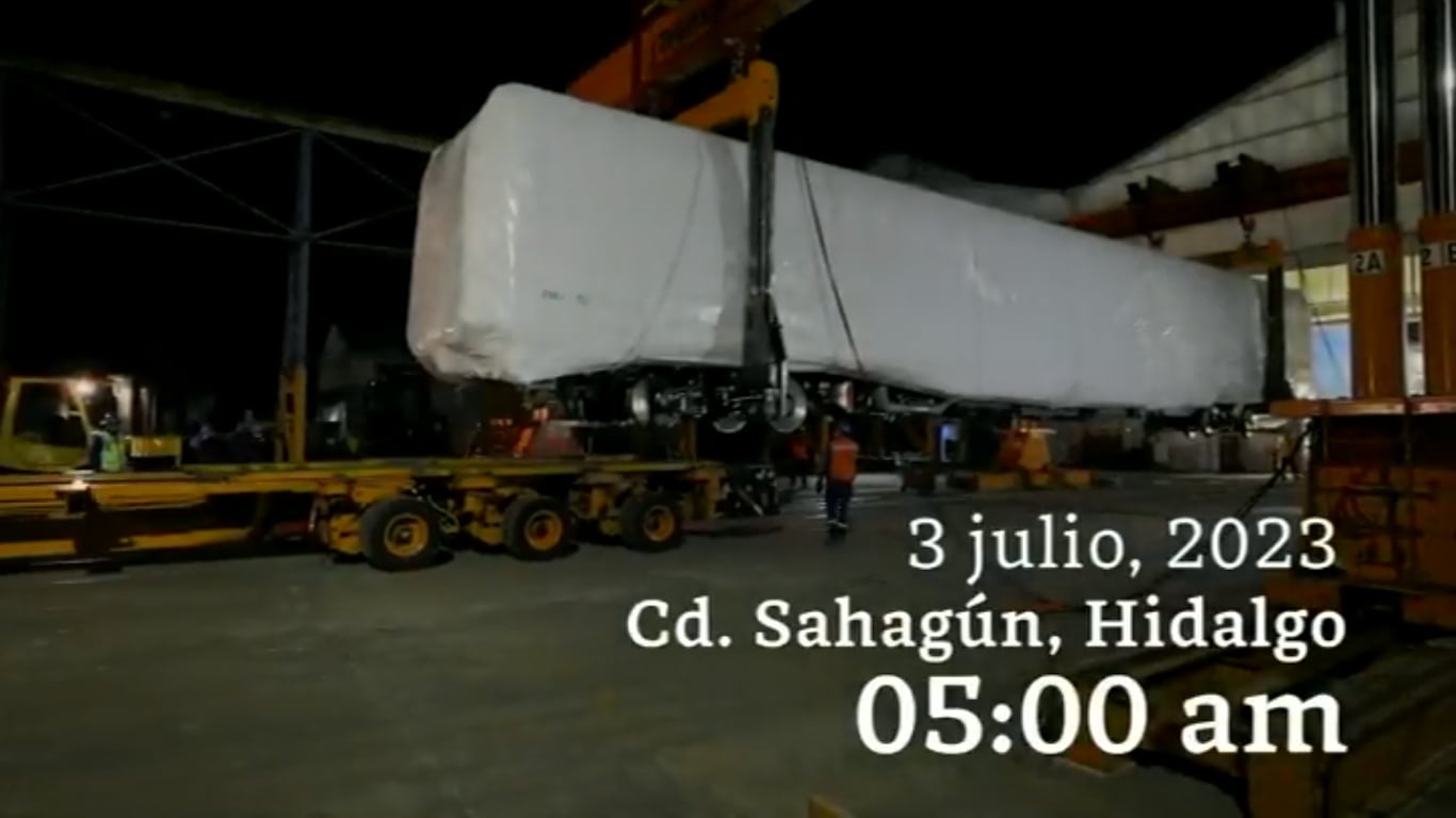 Salen desde Hidalgo primeros vagones del Tren Maya con rumbo a Cancún