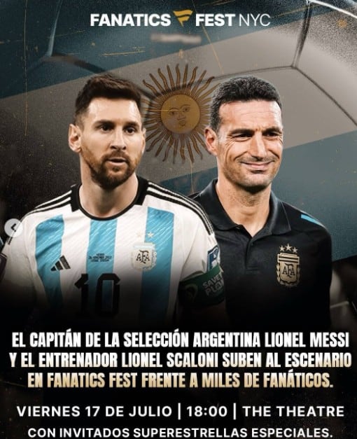 Messi y Scaloni asisten al Fan Fest de Nueva York antes de la final del Mundial 2026