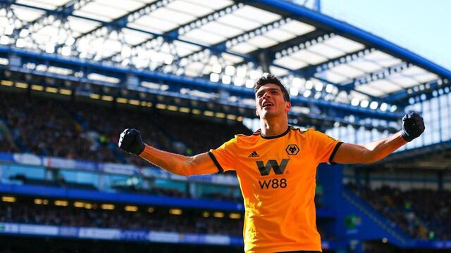 Jiménez celebra su anotación en Stamford Bridge