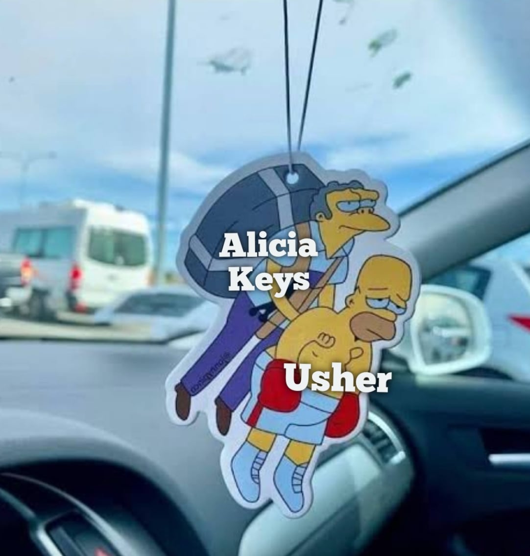 Meme de Usher en el show de medio tiempo del Super Bowl 2024