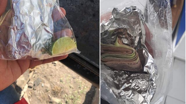 La tanda de un hombre fue ingeniosamente oculta en forma de taco