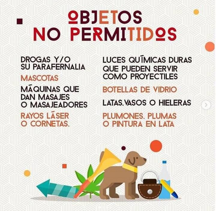 Objetos no permitidos