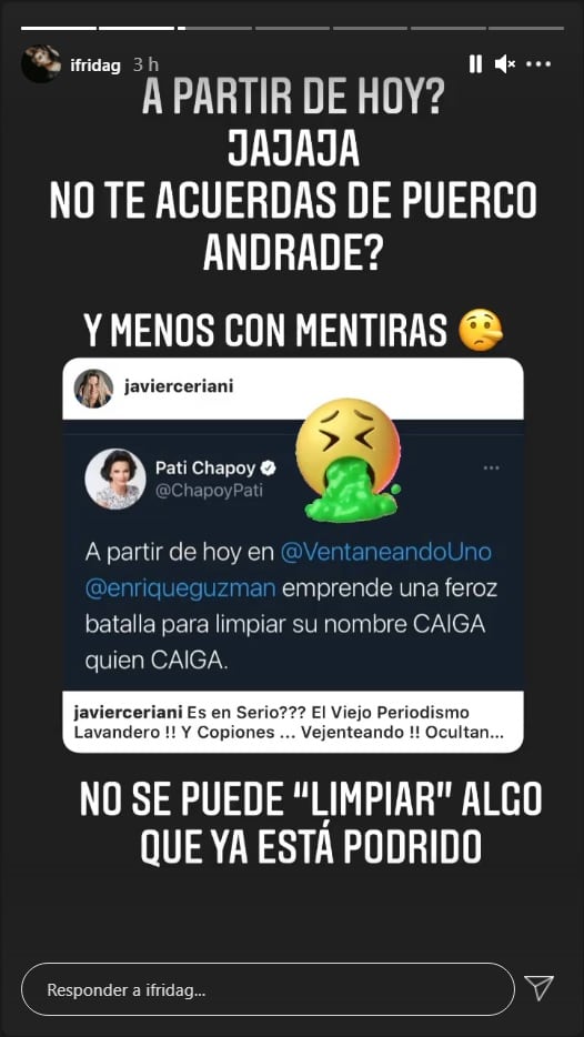 Frida Sofía le responde a Pati Chapoy