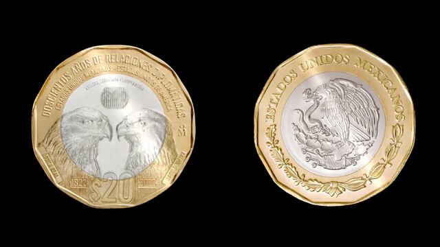 Diseño de la bonita moneda de $20 que ya salió a circulación