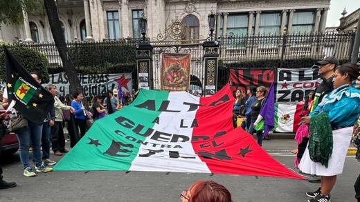 ¿Qué pasó en la Secretaría de Gobernación? Manifestantes exigen un alto al ataque a comunidades del EZLN