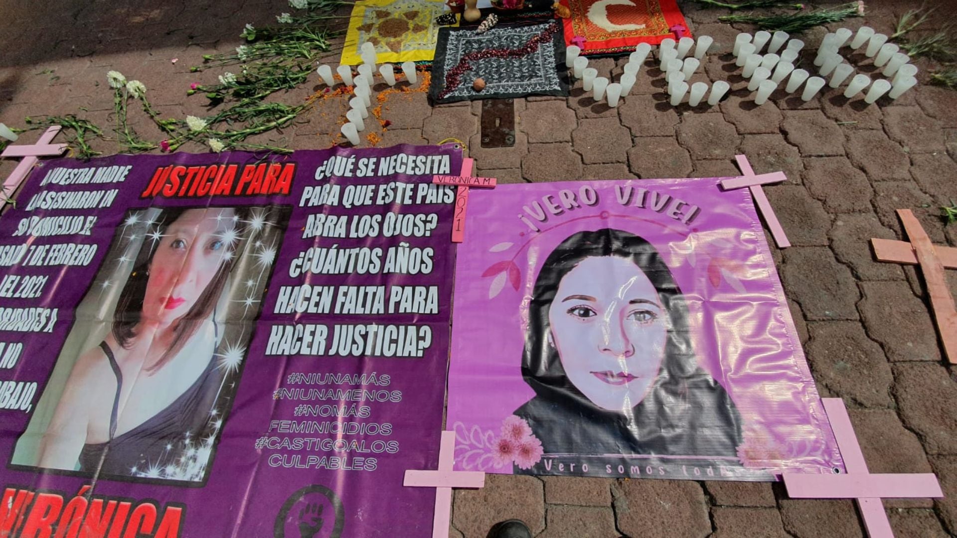 Protesta a dos años del feminicidio de Verónica Monroy