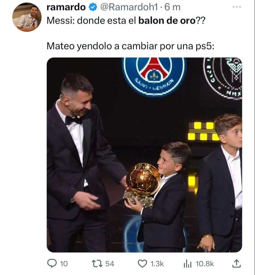 Memes Balón de Oro 2023.