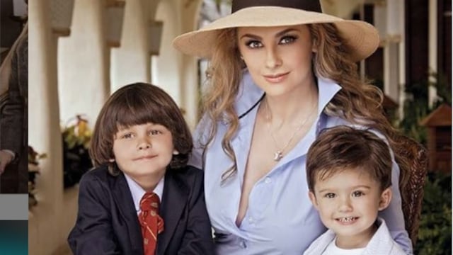 Aracely Arámbula y sus hijos