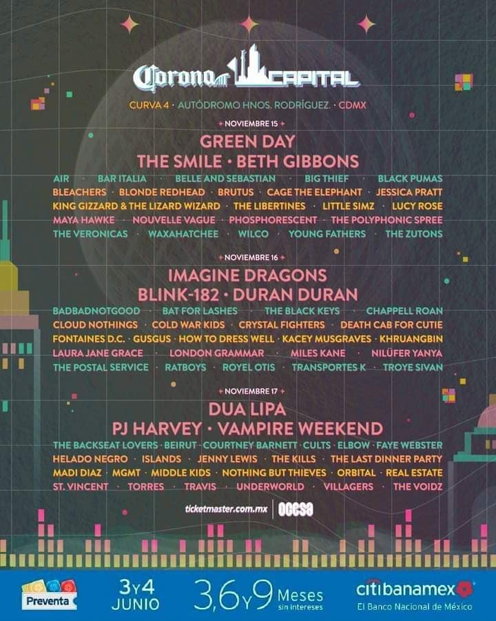 Cartel del Corona Capital 2024 filtrado: Quiénes serían los teloneros por días y line up completo