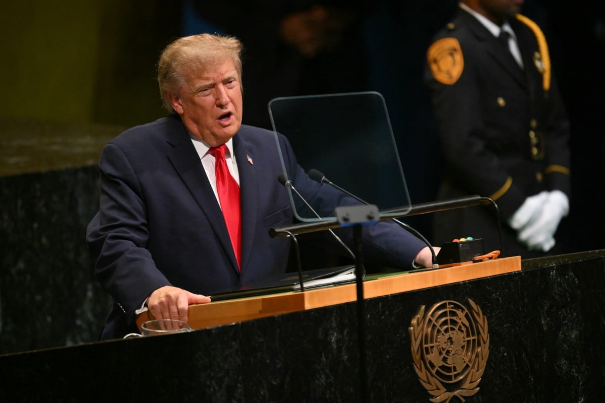 Donald Trump, presidente de Estados Unidos, en su discurso de la ONU.