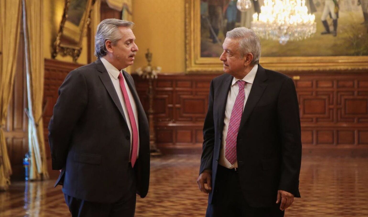 AMLO y Alberto Fernández.