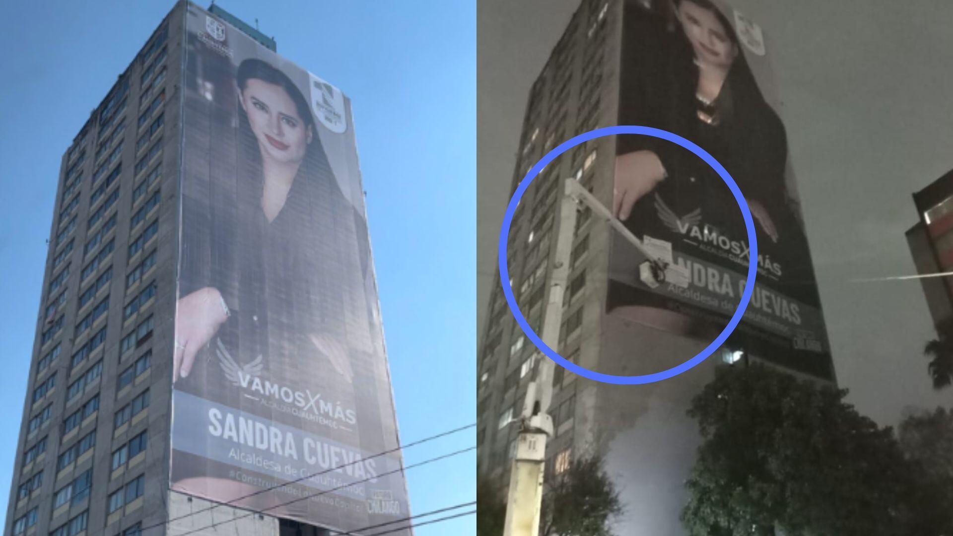 Póster gigante de Sandra Cuevas