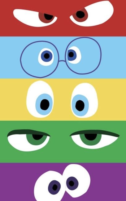 Fondo de Intensamente 2 con los ojos de las emociones