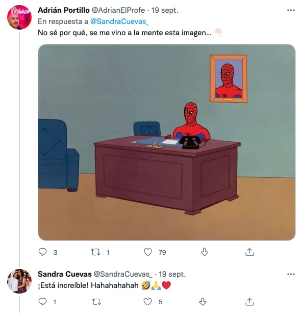 Usuarios de Twitter recuerdan al meme del hombre araña por la alcaldesa Sandra Cuevas