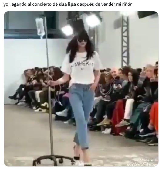 Memes del concierto de Dua Lipa