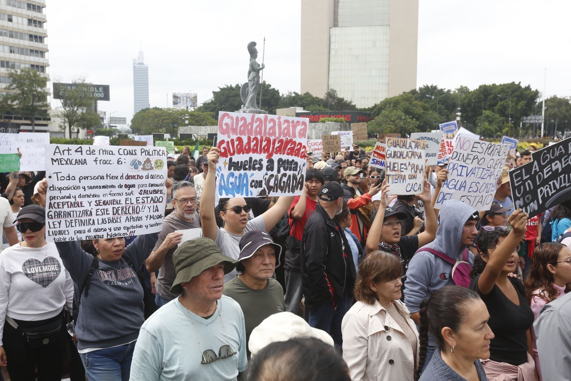 Protesta por agua limpia en Guadalajara, Jalisco