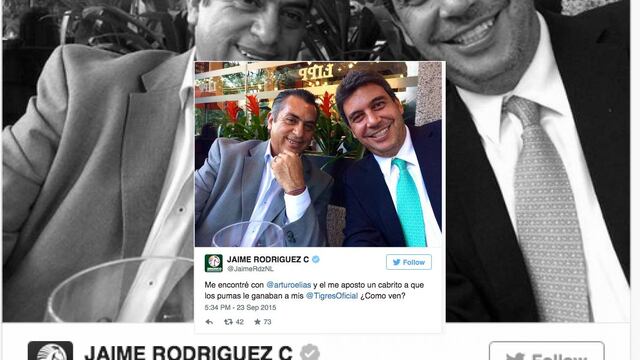 El Bronco y Arturo Elías Ayub arman apuesta de cara al Pumas vs Tigres
