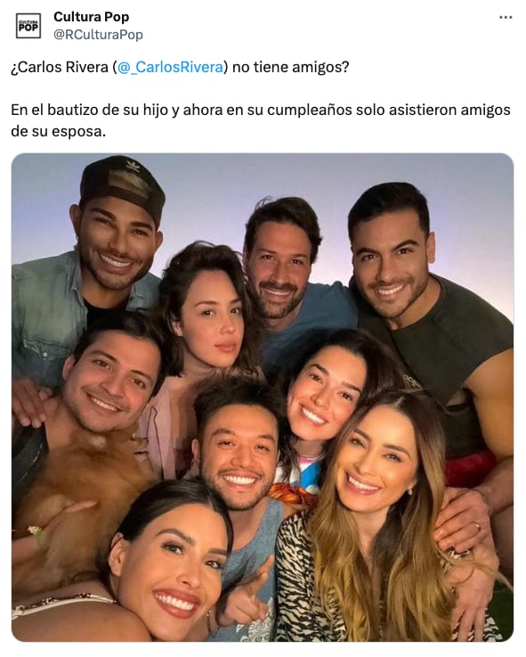 ¿Carlos Rivera el “sin amigos”? Esta foto con Cynthia Rodríguez lo confirma