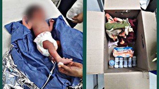 El recién nacido fue encontrado con ropa y artículos de higiene.