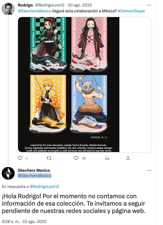 ¿La colaboración de Demon Slayer x Skechers llegará México?