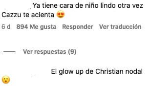 Fans de Christian Nodal lo ven mejor sin tatuajes en la cara.