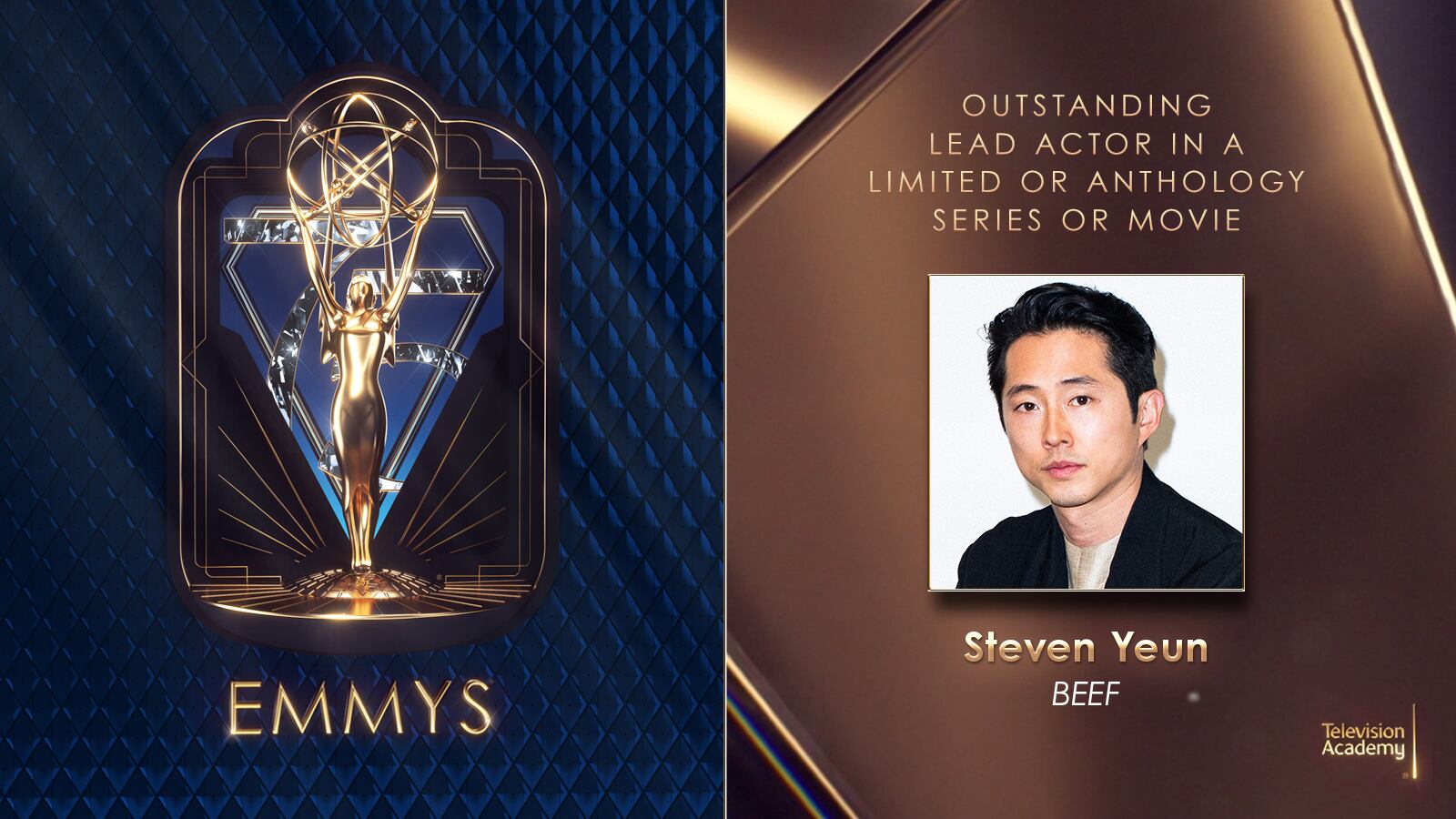 Steven Yeun gana a Mejor actor protagonista en miniserie o película para televisión en los Premios Emmy 2024