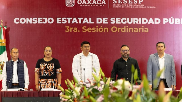 Salomón Jara destaca reducción delictiva y avances en seguridad en Oaxaca.