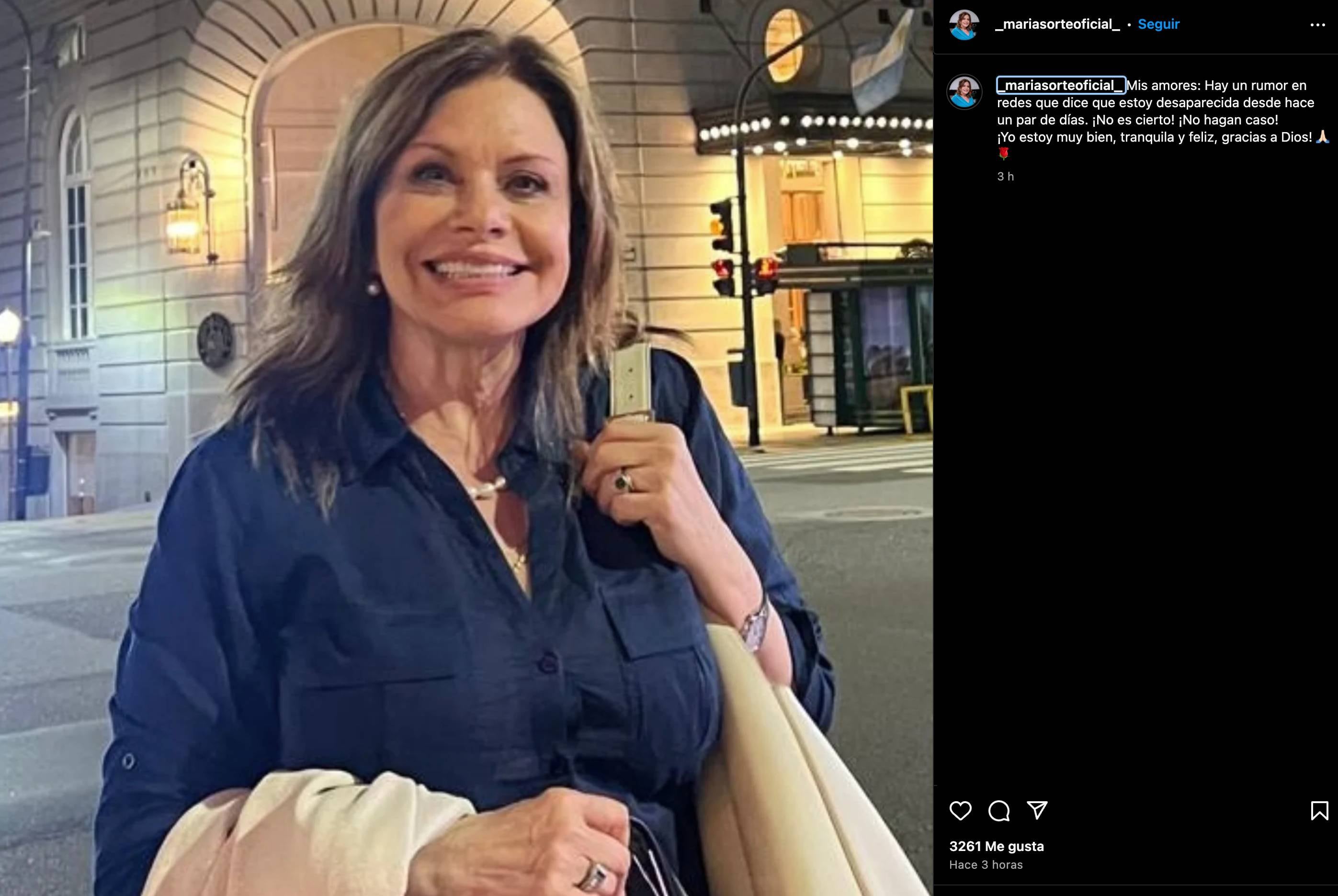 María Sorté desmiente que haya desaparecido