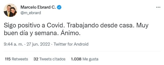 Tuit de Marcelo Ebrard