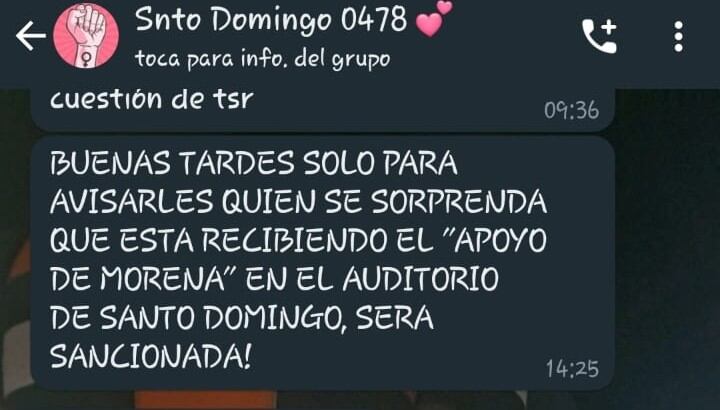 Mensaje de un "enlace" en Santo Domingo Aztacameca