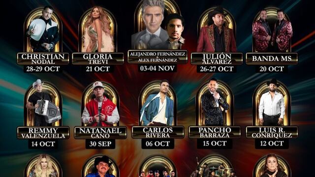 Palenque Fiestas de Octubre 2023: Cartel completo por día